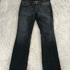 COH embroidered distressed black jeans